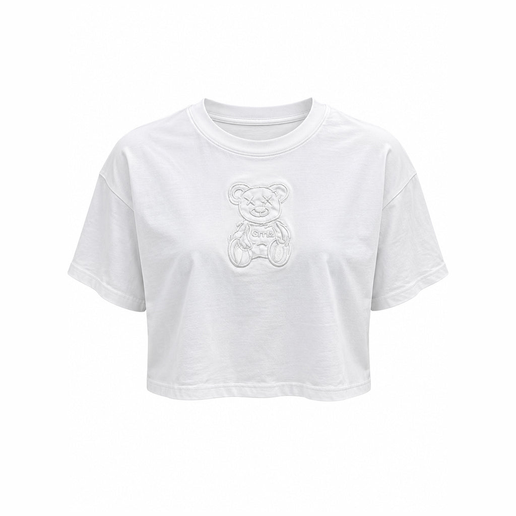 Camiseta Teddy Blanca Grr!z, vista frontal