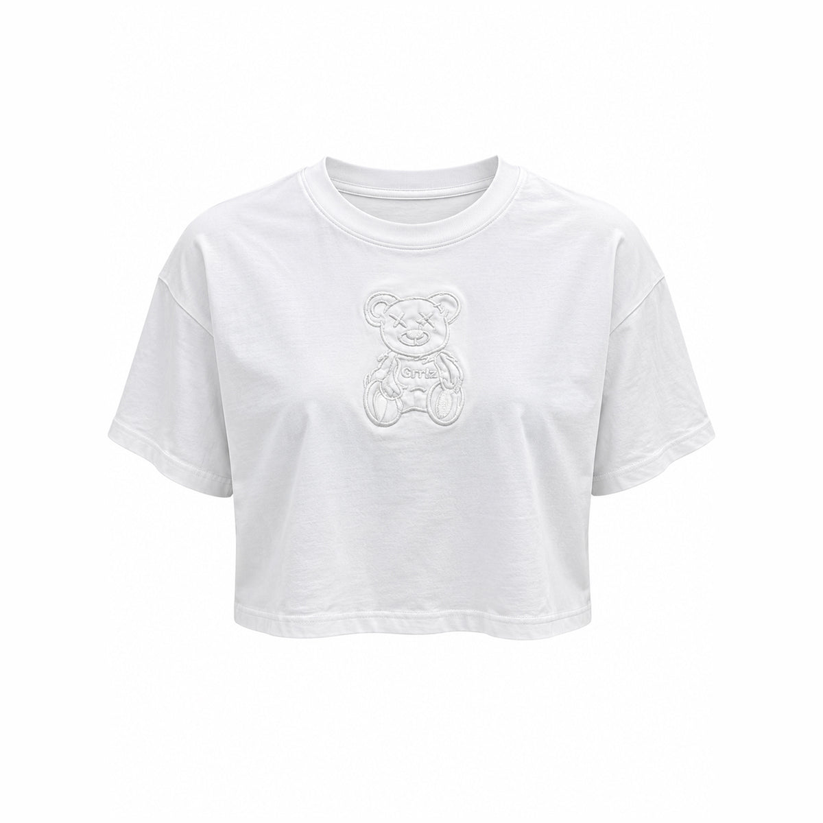 Camiseta Teddy Blanca Grr!z, vista frontal