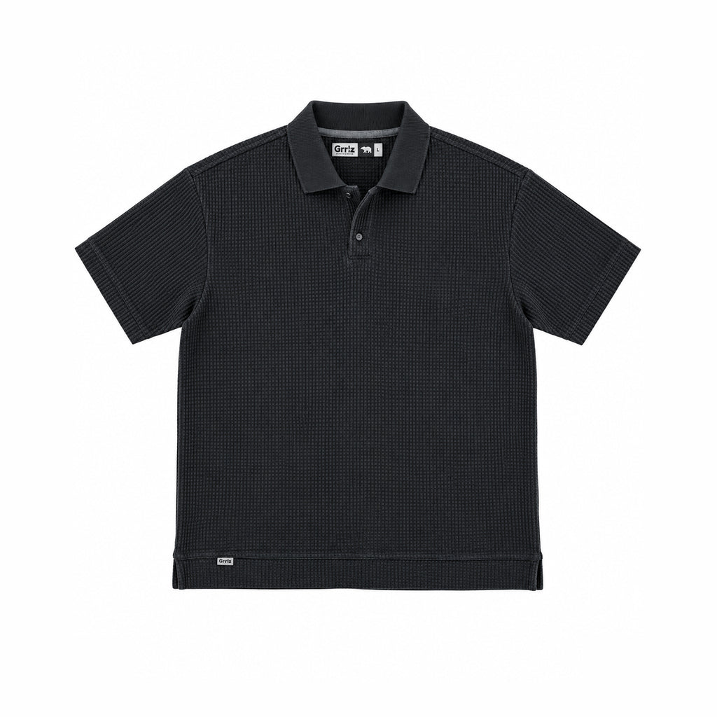 Camiseta polo negra Grr!z - frontal