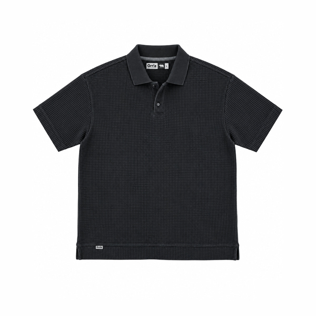 Camiseta polo negra Grr!z - frontal