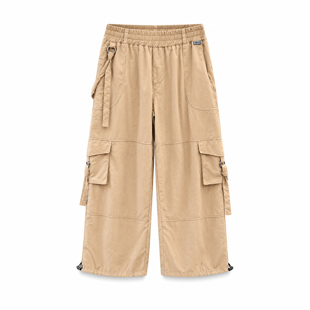 Pantalón cargo beige Grr!z, vista frontal