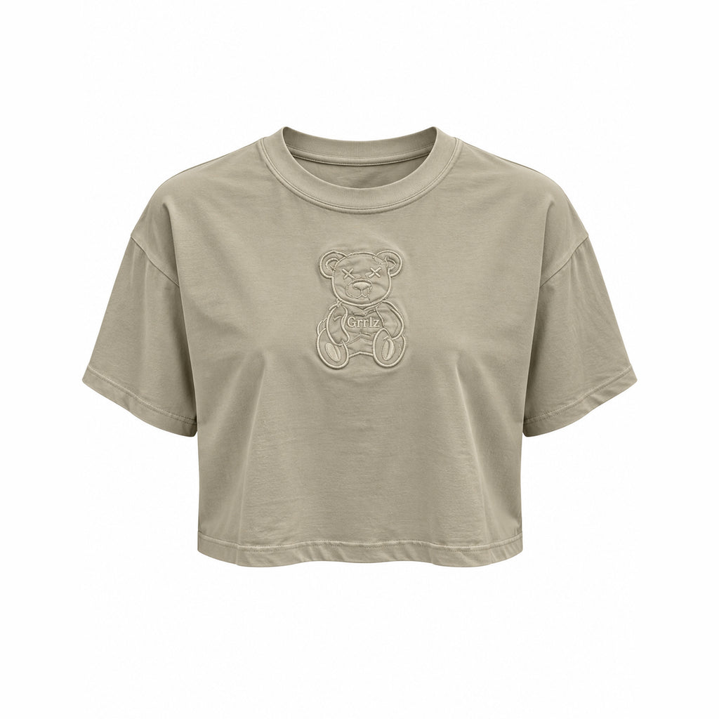 Camiseta Tulum beige mujer vista frontal