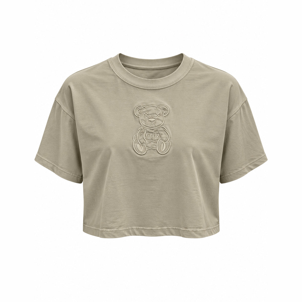 Camiseta Tulum beige mujer vista frontal