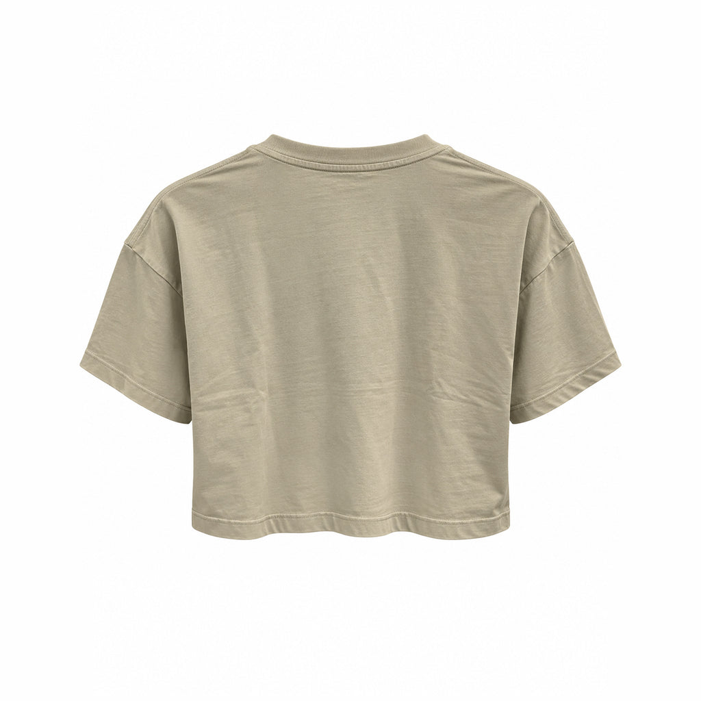 Camiseta Tulum beige mujer vista trasera